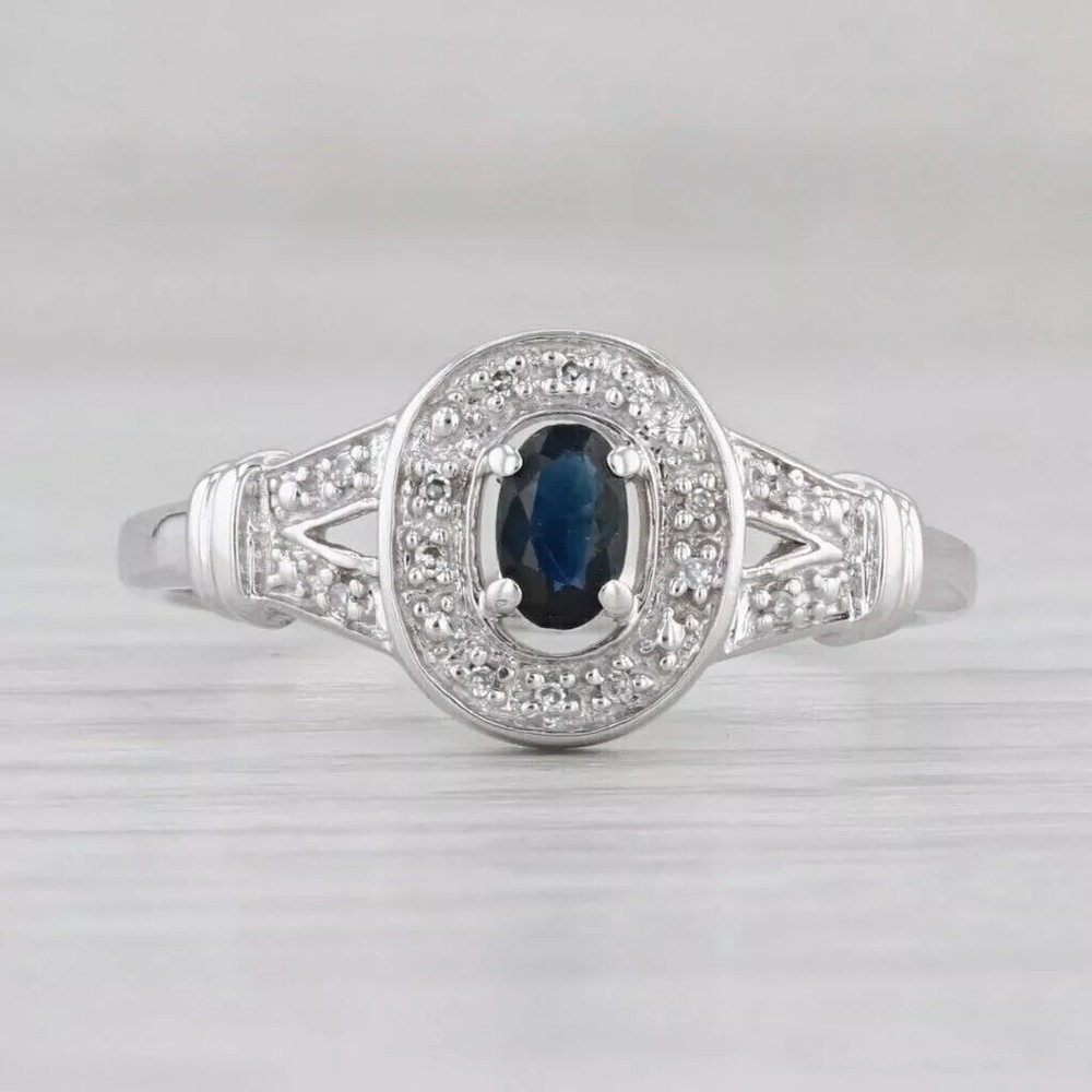 1.00Ct Split Shank Halo Oval Cut Lab-Created Sapphire Engagement Ring 925 Silver