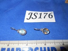 Vintage 925 Sterling Silver Jewelry Gorgeous Rutilated Quartz Earrings JS176
