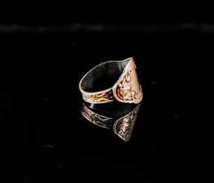 Vintage Solid Copper Lot Including 7″ Cuban Link Bracelet, Spoon Ring & Tie Tack