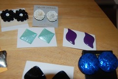 Vintage Retro Ear Rings, 1970s, 1980s 1990s, GROUP 5, priced per or the lot