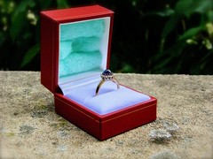 Antique Edwardian Era 18k Gold Sugarloaf Sapphire Diamond Cluster Ring