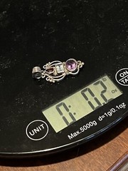 Vintage 925 STERLING SILVER Genuine Multi Gemstone Statement PENDANT 1.5 Inches