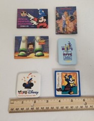 Lot Of 6 Vintage Disney Button Pins Disneyana Toy Story Pocahontas Marathon NFFC