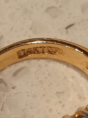 14K Gold Filled Waterfall Cluster Ring Retro Baguette CZ Estate Ring Size 6