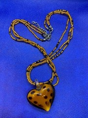 Heart Charm Jewelry Beaded Necklace Woman’s Girls