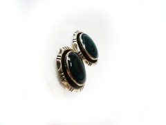 Sterling Silver Abalone Shell Pierced Earrings