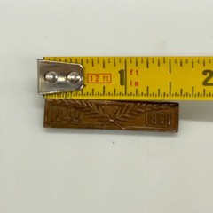 Vintage Antique Pin Brooch Military 1842 1891 Embossed 1.5 Inches