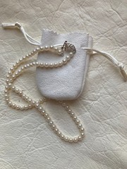 Dainty 16″ Akoya Pearl Choker Necklace, 4.5-5mm, Sterling Clasp
