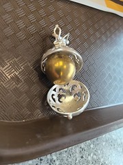 VINTAGE “STERLING SILVER .925” ? BOLA ANGEL CAGE OPENWORK HARMONY PENDANT CHARM