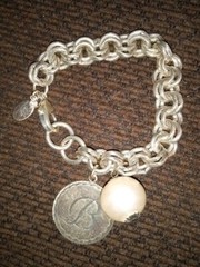 John Wind Maximal Art Sorority Gal Initial Letter “B” Bracelet 8 inches