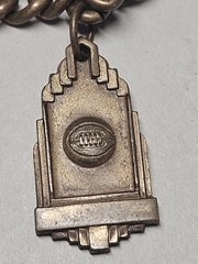 1940s Michigan Football League Championship Sports Charm Bracelet Gold