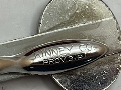 Vtg 50s KINNEY CO. Chrome & Enamel MERCURY Tie Clasp & Box 43mm