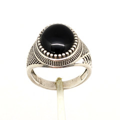 Vintage Luxury RING Silver 925 with Big Bright Stone -size: 9US (19mm), 6.2g| #6