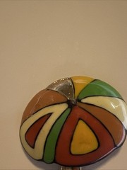 Vintage Eisenberg Artist Series Enamel Mushroom Brooch Pin Signed