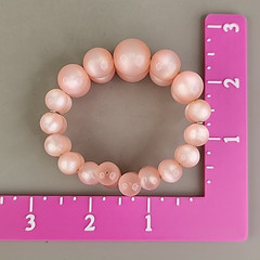 Vintage Moonglow Wrap Bracelet Pink Graduated Lucite Layered Expands 6″