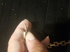 Vtg 80’s Necklace 15.5 In Gold Tone Geometric Square Link Design Gift 18805