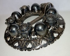 Antique Sterling Silver Latvian Sakta Brooch Pin signed J. Betins Riga, Latvia