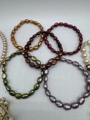 Faux and Simulated Pearl Necklaces and Bracelets Vintage *See Description*