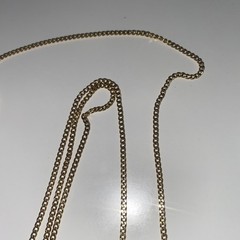 Monet Gold Tone Chain Necklace Cube Pedants Tie Style