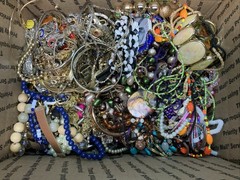 Huge XL Jewelry lot, Vintage and modern. Jewelry Repurpose Box, 16LBS, Lot#1