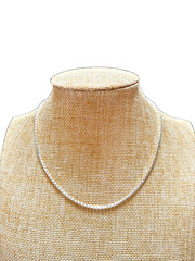 Vintage Italian 925 Fine Sterling Silver 2mm Box Chain 16″ Choker Necklace.