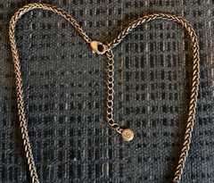 LC Signed Lauren Conrad Women’s Textured Charms Statement Necklace Gold Tone