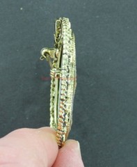 Hand Painted Flower Brooch Pin or Pendant – Goldtone