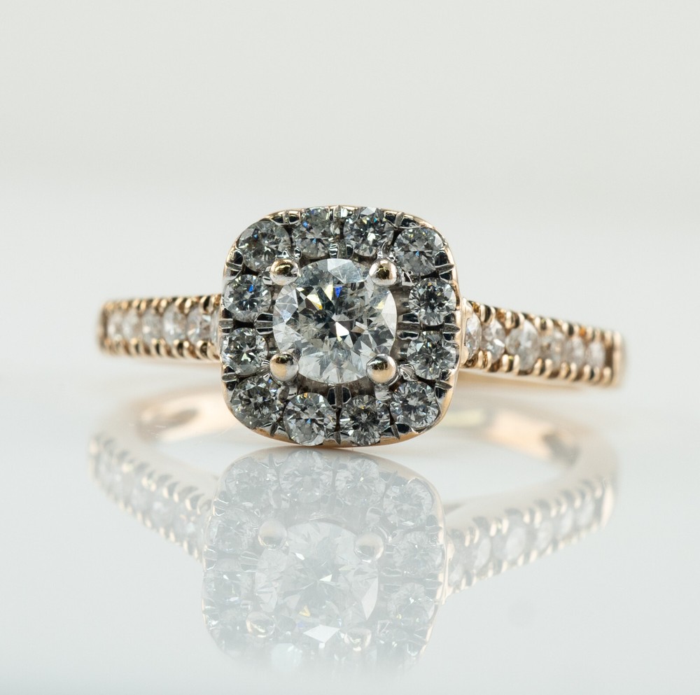 Natural Diamond Ring 14K Gold Engagement 1.00 ct