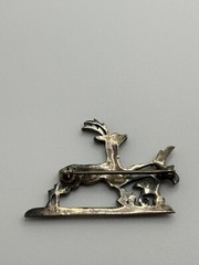 Vintage Art Deco Brooch 935 Sterling Silver Marcasite Deer