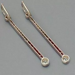 Art Deco Style Round Lab Created Diamond Anniversary 14K Gold Finish Earrings