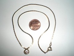 1 RETRO GOLD LIGHT AMETHYST RHINESTONE LOVE KNOT 16″ CHAIN NECKLACE R563