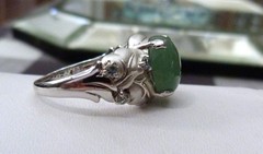 DESIGNER SIGNED JADE BLUE TOPAZ GEMSTONE 925 STERLING SILVER RING SIZE 10 NEW