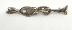 Vintage Peruzzi Boston Sterling Dolphin Bar Pin Brooch 3 1/8″ Long