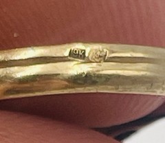 Antique Victorian 19k Gold & Sterling Silver Rose Diamond Enamel Flip Ring