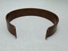 Vintage Hammered Copper Cuff Bracelet Minimalist Set Cuff And Ring Sz 7