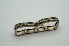 Vintage FAS Sterling Silver Marcasite Bracelet 7.5″ x 9mm 22.95g JB43