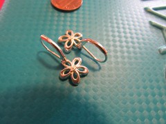 1980’S Leverback Earrings Star N R Signed Sterling Silver 1.25″ x .5″ Rhinestone