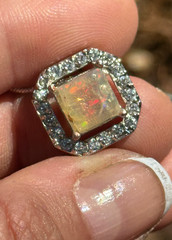 Antique Natural Fire Opal Necklace