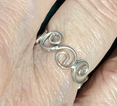 Vintage, 1970-80’s, Wire Cable Rings, Size 6 1/2, Set of 2