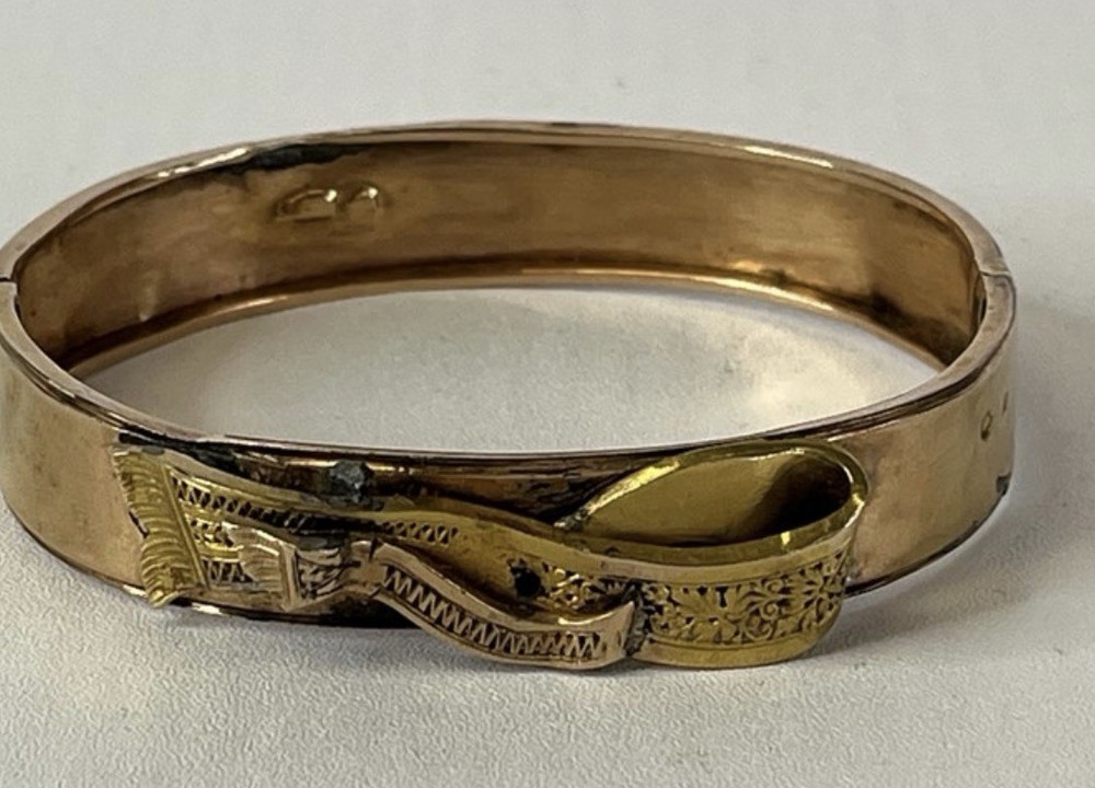 Antique Imperial Russian 14K Gold Bangle Bracelet – 56 Zolotnik Hallmark