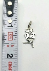 VTG Sterling Silver Cartoon Man In Suit Character Bracelet Charm Pendant – 1.1g
