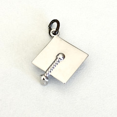 Vintage Danecraft Signed 925 Sterling Silver School Graduation Cap Hat Charm