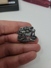 Vintage Birds And Blooms Pewter Pin Wheel Barrel Flowers Limited Edition 2001