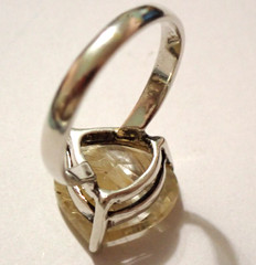 3 Rings S9 Rutilated Quartz S10.5 Blue Stone S12 Bar 925 Sterling Silver 10.6g