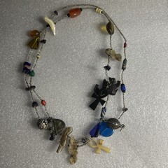 Vintage Trade Bead Fetish Hand Strung Necklace