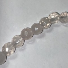 Necklace Choker Rose Quartz Cultured 7mm Pearl Sterling Italian Unused Faceted