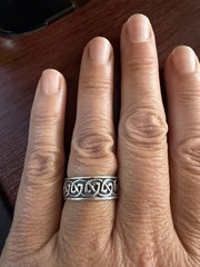 NEW Vintage Celtic Knotwork Sterling Silver Band 925 Ring size 8.5