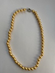 Vintage Yellow Faux Pearls Necklace, Beautiful