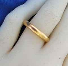 Original 22 KARAT SOLID GOLD Deco Wedding Band Size 7 Anniversary Ring 6.31 Gram