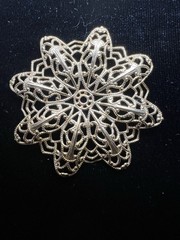 Vintage Brass Filligree Stamping 22K Gold Plated from Famous Maker